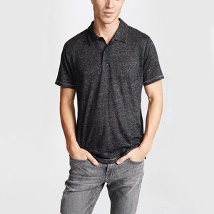 Rag & Bone Owen Slim Fit Linen Polo Shirt Small